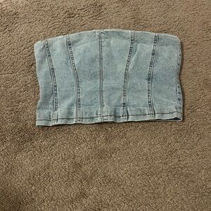 Meshki Light Blue crop top